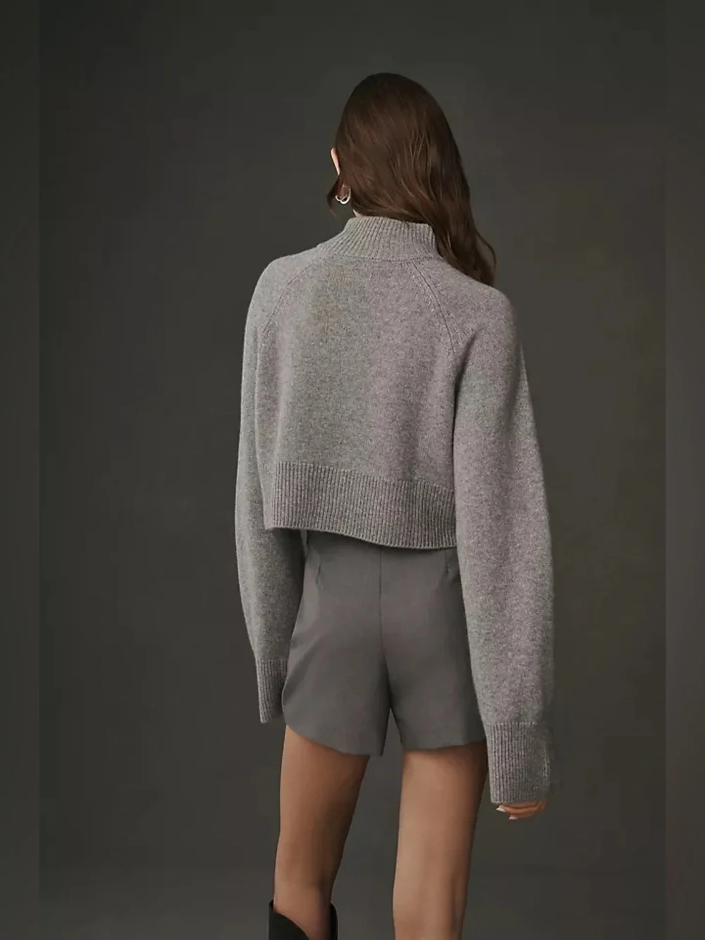 Reformation Garrett Cashmere Cropped Turtleneck Sweater - Picture 3 of 15